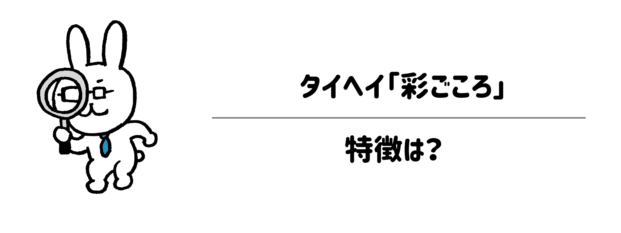 タイヘイ「彩ごころ」の魅力と3つの特徴