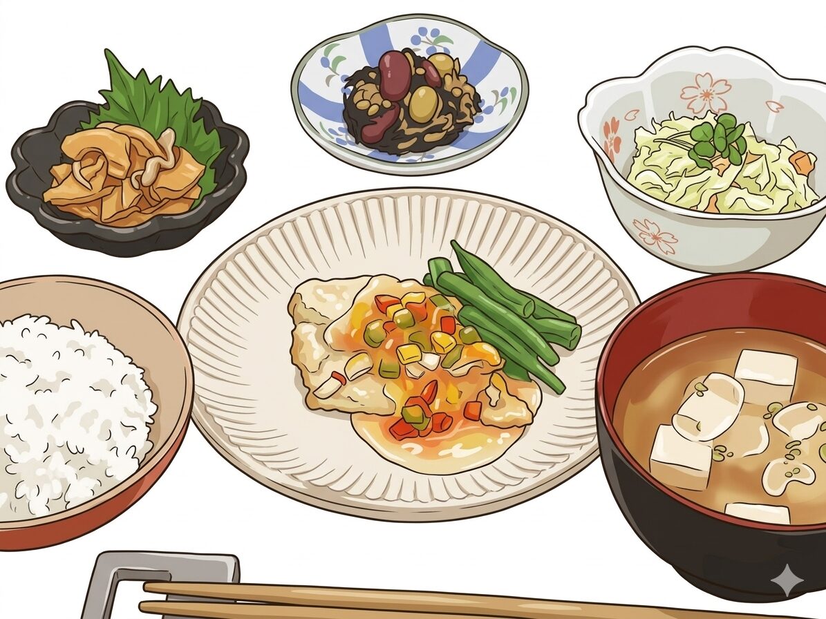 【塩分制限気づかい御膳】メバルの彩り中華ソース