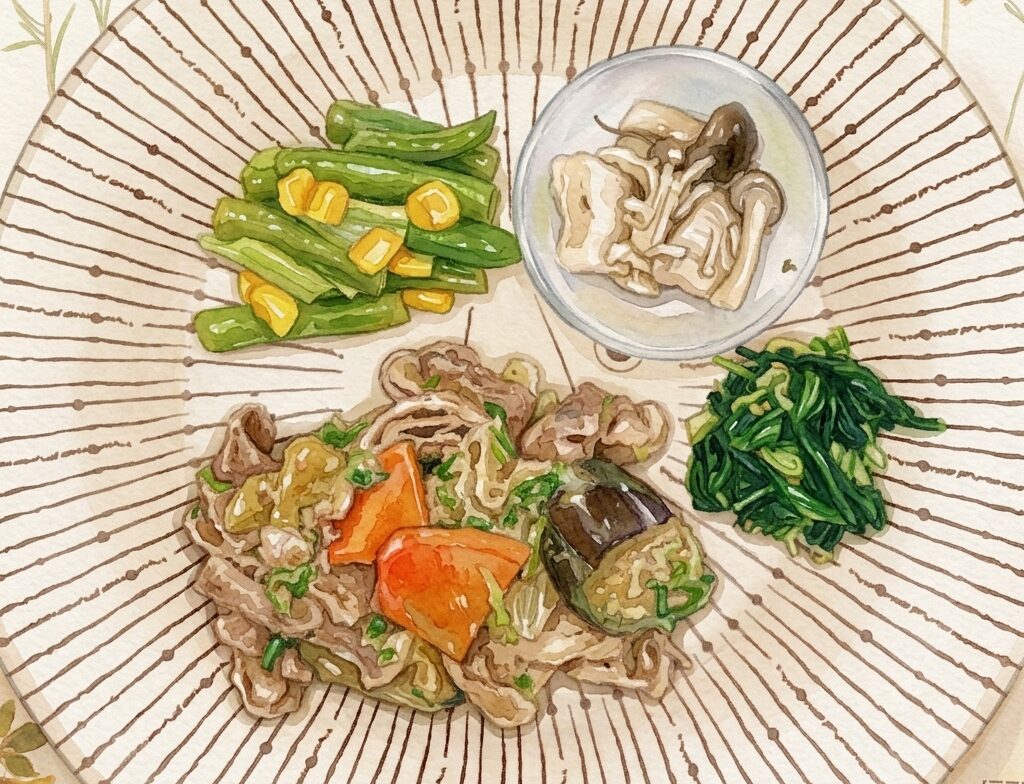 メディミール「糖質制限食」和食（牛肉と茄子の味噌炒めセット）