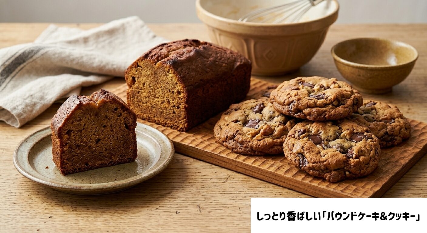 コープ「きび砂糖」しっとり香ばしい「パウンドケーキ＆クッキー」