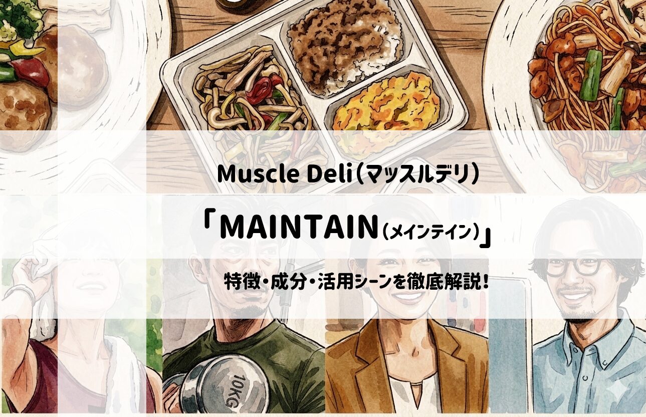 Muscle Deli（マッスルデリ）MAINTAIN｜特徴・成分・活用シーンを徹底解説サムネイル