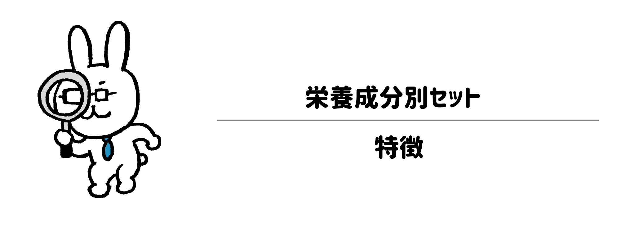 栄養成分別セットの特徴