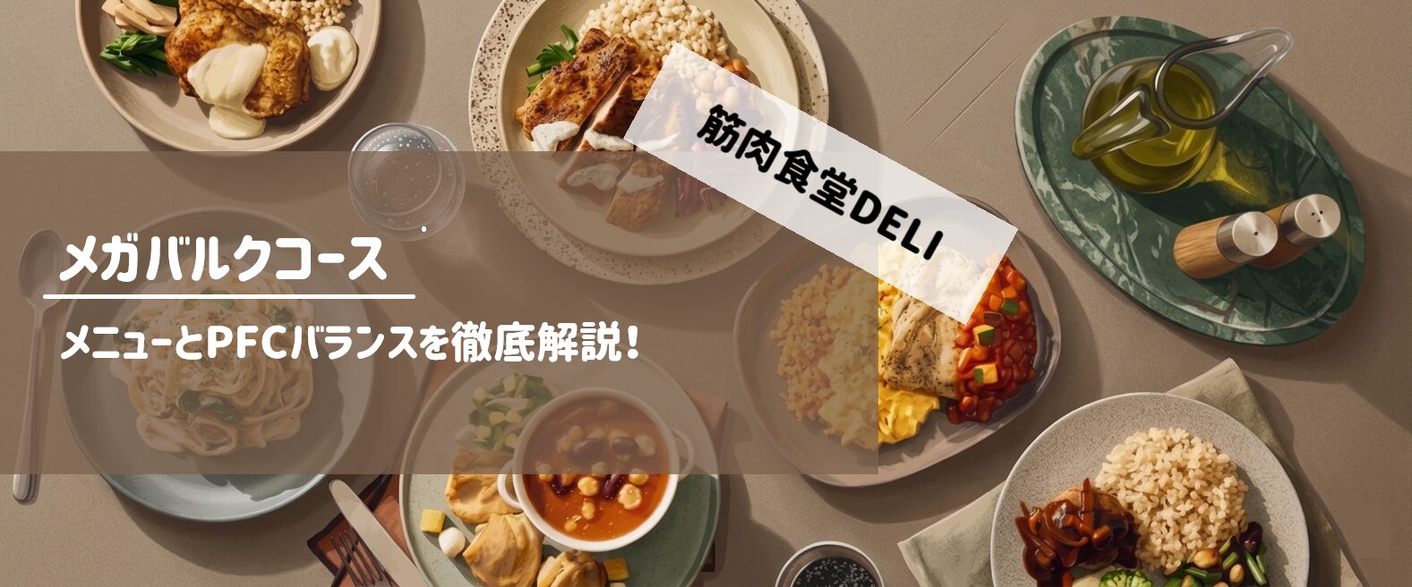 筋肉食堂DELI「メガバルクコース」のメニューとPFCバランスを徹底解説！圧倒的ボリュームの中身とは？サムネイル