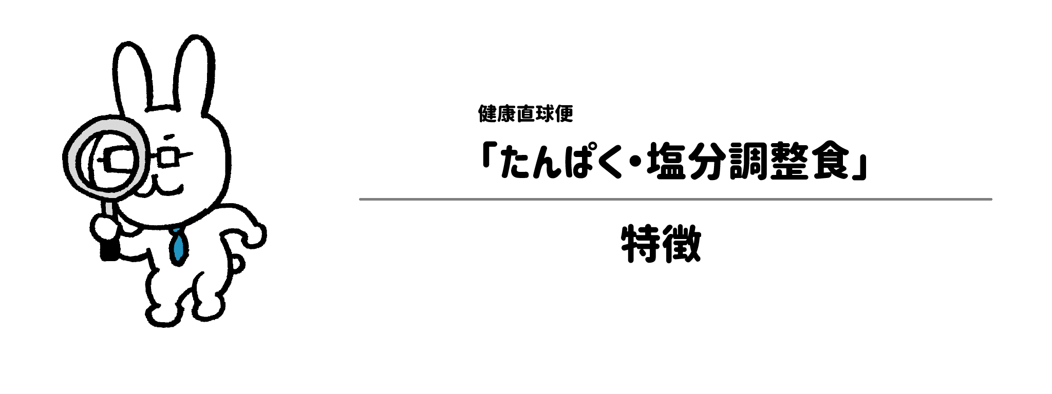健康直球便「たんぱく・塩分調整食」の特徴