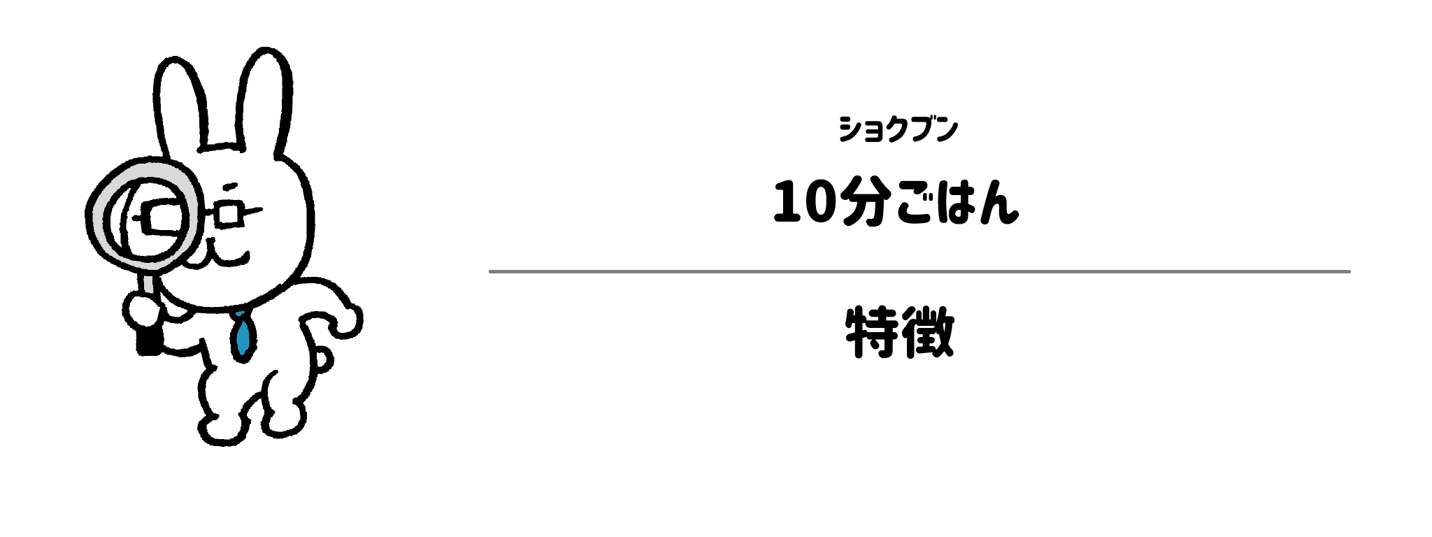 ショクブン「10分ごはん」の特徴